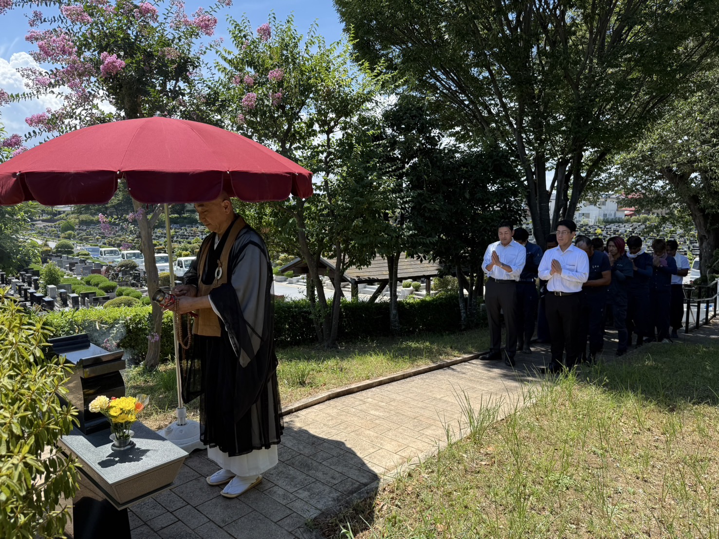 【合同供養祭】8/8（金）「臨済宗」にて実施いたしました。次回は9/12（金）「天台宗」で執り行う予定です。